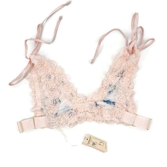 Free People x HAH Flip HAHround Bra Ditsy Floral French Blue NWT Small - Picture 2 of 6